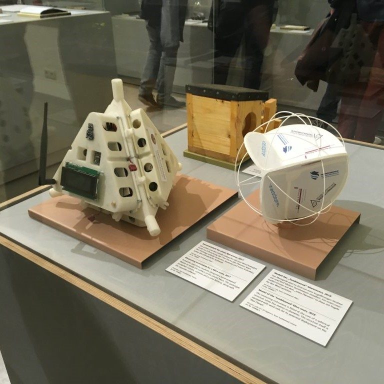 The electronics unit of the Tumbleweed V2 prototype displayed at the Technical Museum Vienna